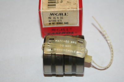 McGill MR-16-N-DS Caged Roller (Cagerol) Bearings Matched (Set of 2) * NEW * 
