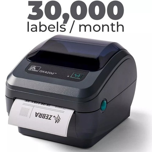 Imprimante de bureau d'étiquettes thermiques directes Zebra GK420d port USB/Ethernet - Photo 5/7