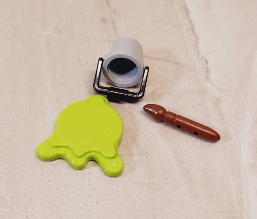 Novo Lote de Pincel de Derramamento de Pintura LEGO Artista Arte Equipamento Casa Pintura Cerca - Imagem 2 de 2