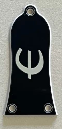 For Gibson Epiphone Truss Rod Cover Plate logo 3 Screws 2 Ply Black