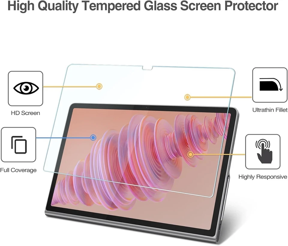 2 Pack Glass Screen protector For Lenovo Tab 13" 12.7" 12.1" 11.5" 11" 9" tablet - Image 3 of 4
