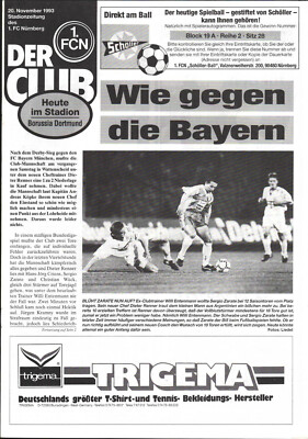 BL 93/94 1st FC Nuremberg v Borussia Dortmund, 20/11/1993 - Sergio Zarate