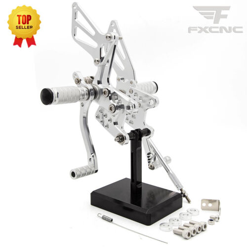 CNC Front Rearset Footpegs For Suzuki TL1000S TL1000R GP Shift 1997-2003 Silver - Picture 1 of 12