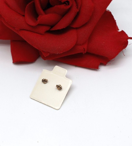 Sterling Silver Lab Created Pink Ruby Stud Pierced Earrings Cat RESCUE - Picture 2 of 2