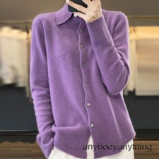 Women Knit Top Shirt Plain Coat Casual Jacket Cardigan Long Sleeve Warm Winter