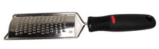 OXO SoftWorks Flat Handheld Grater Zester, Fine, Black, 10 inches