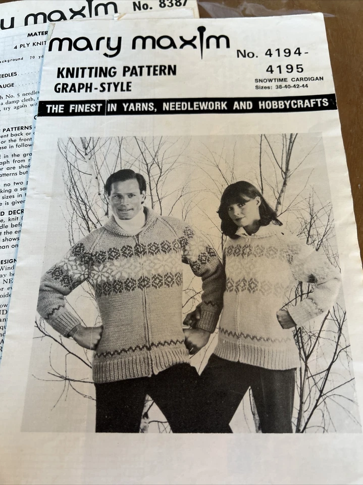 Mary Maxim Needlecraft Pattern Lot 4431, 4219, 466, 8387, 4194, 524, 6044 - Image 3 of 4