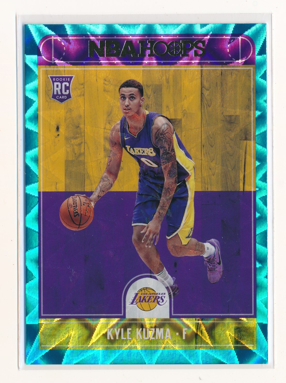 KYLE KUZMA 2017-18 HOOPS TEAL EXPLOSION #277 RC *LAKERS WASHINGTON WIZARDS*