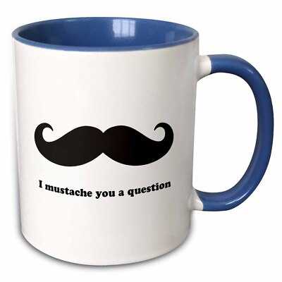 Mustache Mug: Two Mustaches Mugs 11 Oz Ceramic Coffee Mug