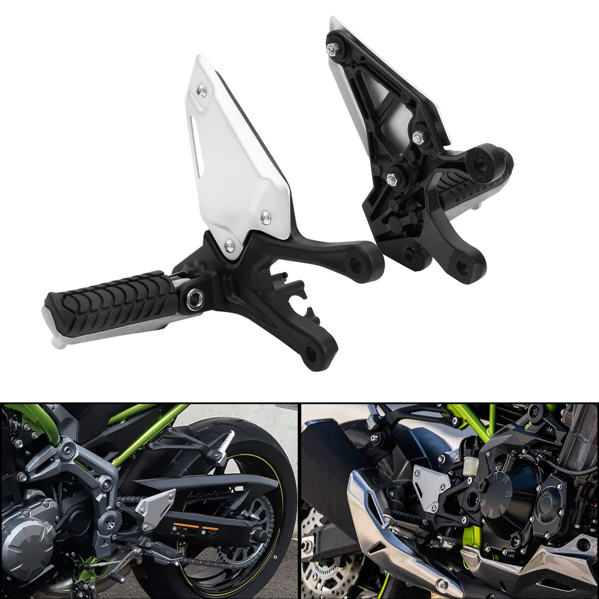 Front Foot Pegs Pedals Bracket Set Fit For Kawasaki Z900 ABS Front Foot Pegs Pedals Bracket Set Fit For Kawasaki Z900 ABS