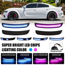 For 2015-2023 Dodge Charger 4PCS Dynamic Front Rear LED Side Marker Lights Lamps