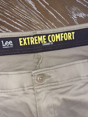Lee ~ Extreme Comfort ~ Straight Fit Pant Men's 40x32 EUC Tan/Khaki ~ Fast Ship