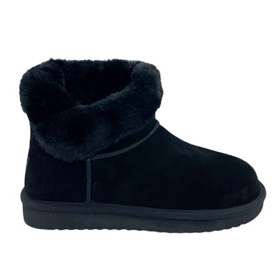 UGG DEZI MINI BLACK SUEDE SHEEPSKIN 