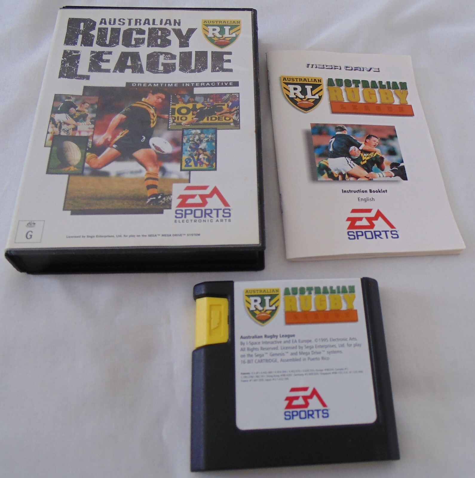 australian rugby league authentique version originale sega megadrive complet