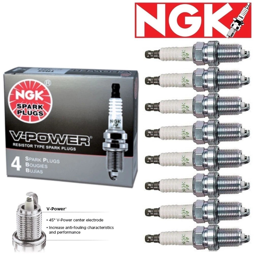 8 Pack NGK V-Power Spark Plugs 1989-1996 Ford F-150 5.0L V8 Kit Set Tune Up