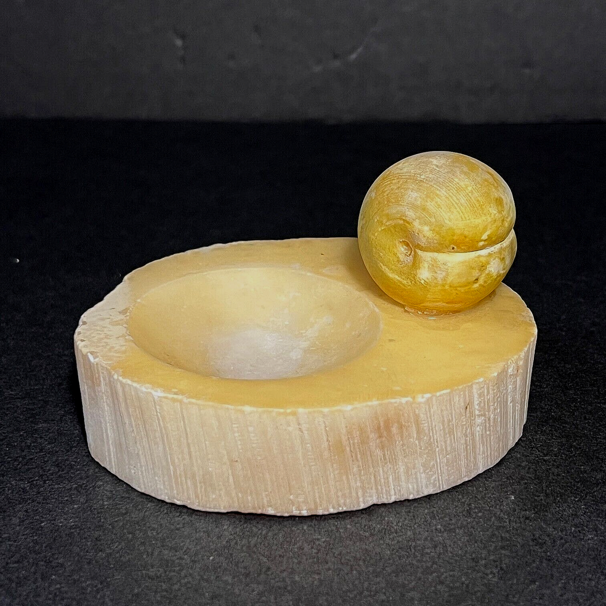 Antique Guiseppe Bessi Alabaster Small Abstract Art Sculpture