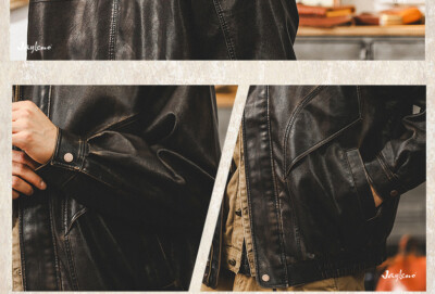 M-4XL Mens Retro American Style Motorcycle PU Leather Loose Jacket