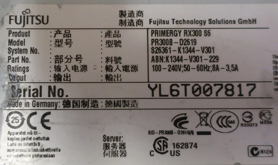 Fujitsu Primergy RX300 S6 2x Quad Core E5630 2.53GHz 12GB Ram 12x2.5" Bay Server - Image 3 of 3