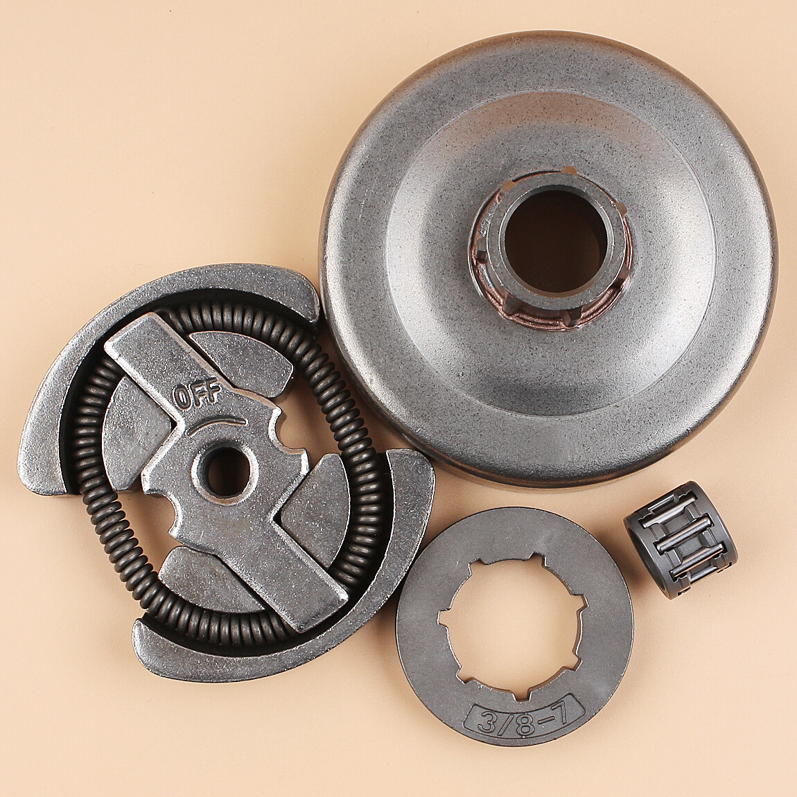 Husqvarna 235 240 236 Chainsaw Clutch Drum Rim Sprocket Bearing Kit 3/8 7T-image