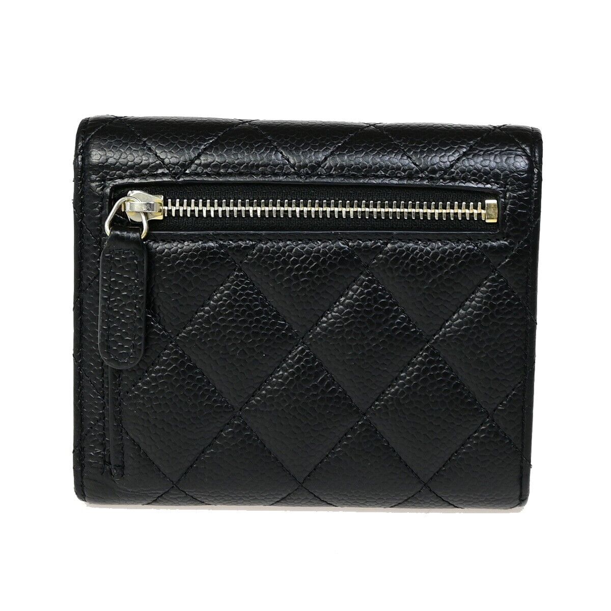 CHANEL CC Classic Small Trifold Wallet Purse Grained CHANEL CC Classic Small Trifold Wallet Purse Grained