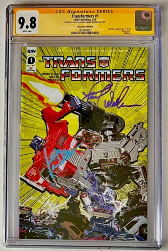 TRANSFORMERS #1 • CGC SS 9.8 • SIGNED WELKER & CULLEN • MEGATRON • OPTIMUS PRIME