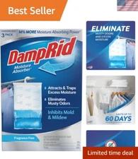 Eliminate Musty Odors with Fragrance-Free Hanging Moisture Absorbers - 3 Pack