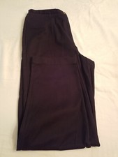 New Womens Liz Sport Black Pants Size 10 Cotton Elastic Back Waist Zip Fly