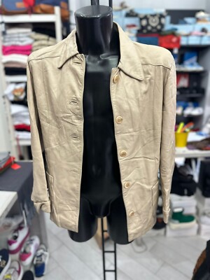 Echte Lederjacke Aus Zweiter Hand Für Damen Größe XL Nude LLV691