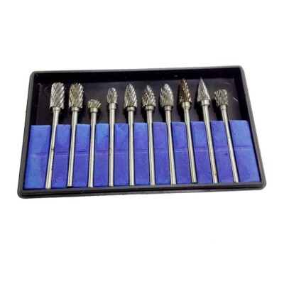 10 pcs/set Assorted 3*6mm Hard Carbide Rotary Burrs Tungsten Steel Milling Knife