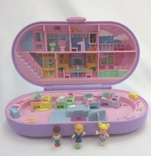 Vintage 1992 Stamping School Playset Bluebird Polly Pocket 3 Doll Figurines