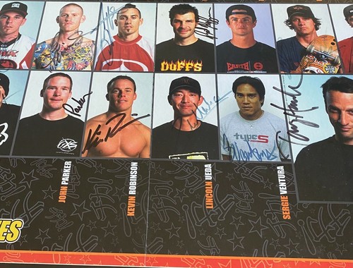 TONY HAWK DAVE MIRRA MAT HOFFMAN SIGNED FRAMED HUCKJAM 15X22 POSTER JSA LOA - Picture 3 of 4