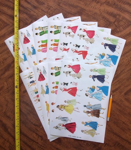 Decoupage Paper Pack 10 Sheets A4 8"x12" Vintage Fashion Design - Picture 2 of 2