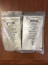 Lot Of 2 The Faucet Doctor 58104 Lexan Fit-All Escutcheon Nipple