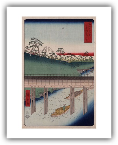 Utagawa Hiroshige : "Ochanomizu in the Eastern Capital" (1858) — Fine Art Print - Foto 5 di 7