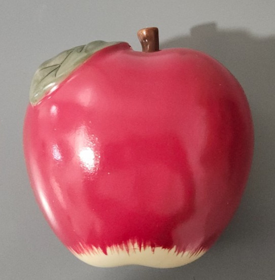 Red Apple String Holder Stoneware THT Designs New in box