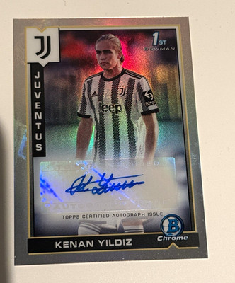 Topps 2022-23 Chrome Juventus Team Set Kenan Yildiz #Bc-Ky 1st Bowman RC Auto
