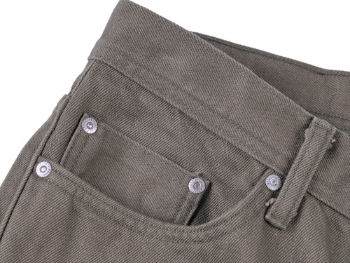 Naked & Famous Khaki Selvedge Chino Weird Guy OD Green 5 Pocket Denim Jeans 30 - Picture 3 of 12