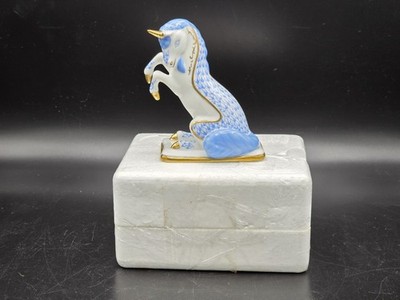 Hungarian Porcelain 91 Franklin Mint Treasury Of Unicorns Figurine Herend Style