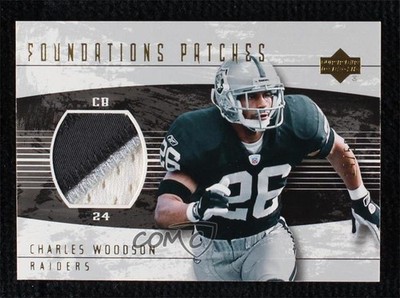 2004 Upper Deck Foundations 24/50 ( Pictured) Charles Woodson Rod Patch HOF 5l2