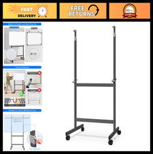 Height Adjustable Mobile Whiteboard Stand with Wheels, No Drill Dry Erase Easel