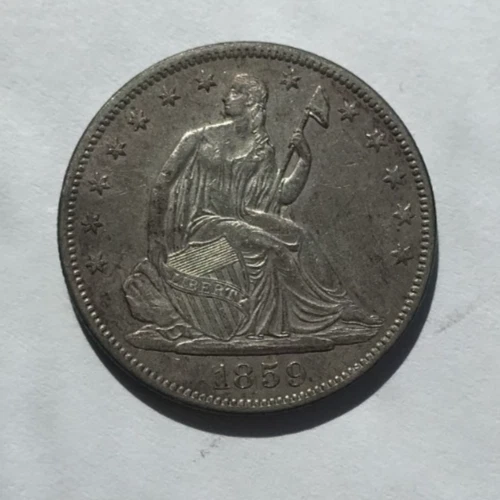 1859 Seated Liberty Half Dollar -- AU