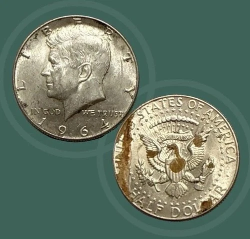 1964 Kennedy Half Dollar AU US Coin 133
