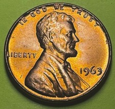 1963 Lincoln Penny RD Uncirculated 