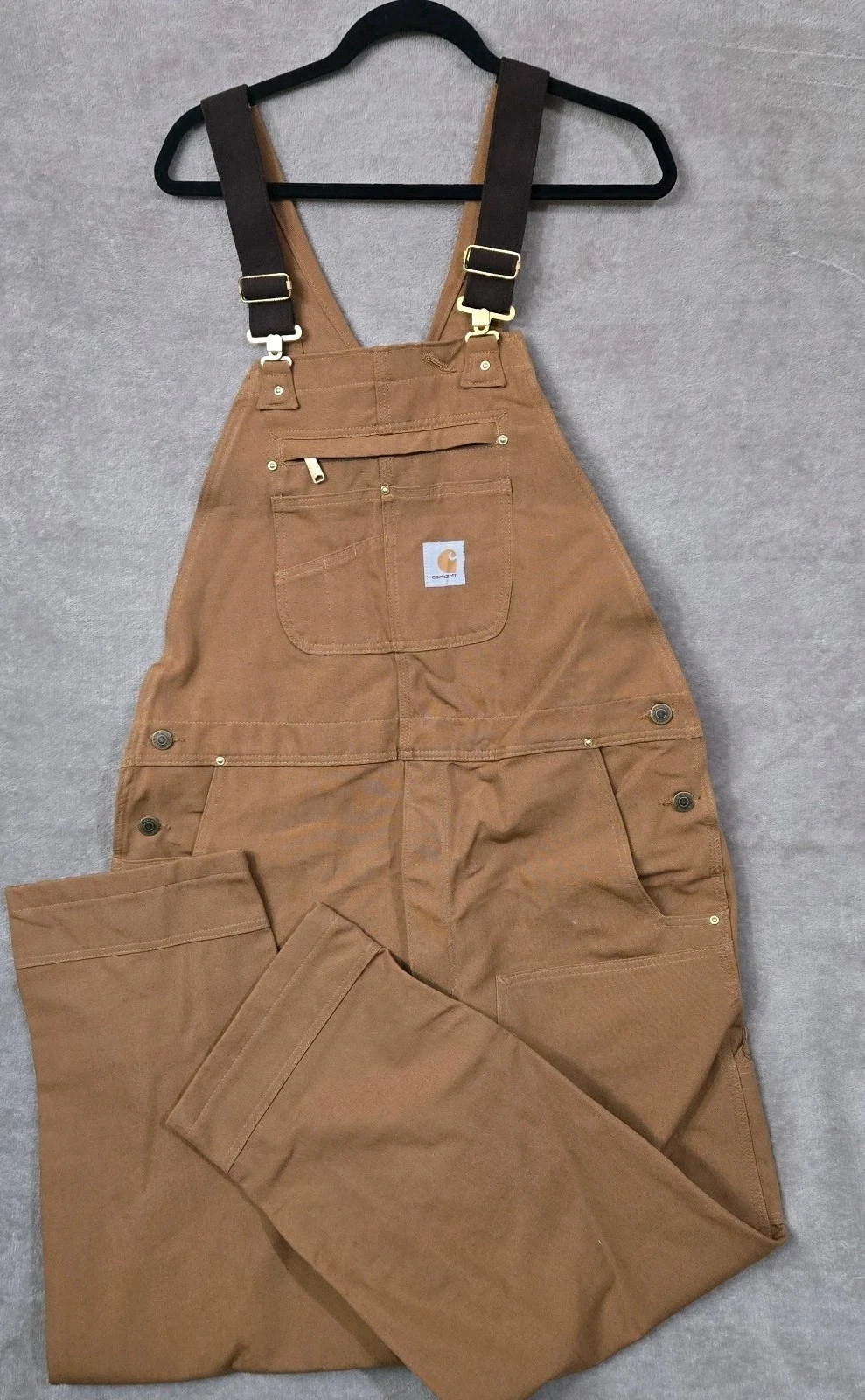 Carhartt Duck Bib Overalls 40x30 Workwear Utility Garden Carpenter R01/102776