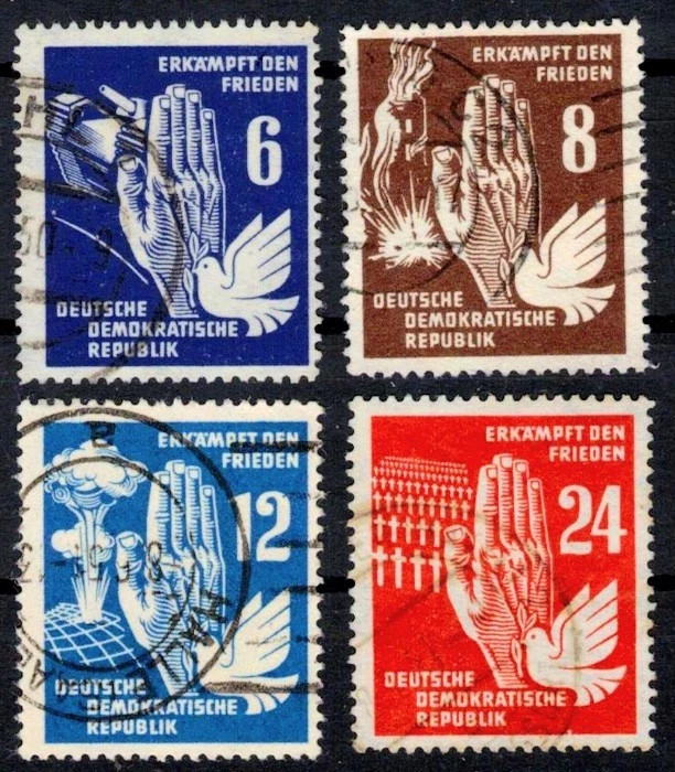 DDR 276-279 , gestempelt / o / Frieden , 2.Weltkrieg , Armee , Militär /g2 - Bild 1 von 1