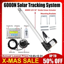 Single Axis Solar Track Tracker Kits W/ 12V 6000N 18" Linear Actuator Controller