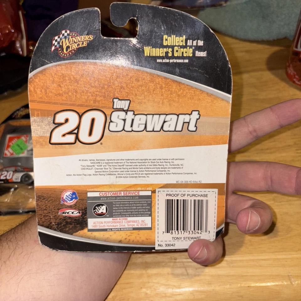 2004 Тони Стюарт #20 Winner's Circle Home Depot Chevy с голографической картой 0432 ^ - Изображение 3 из 3