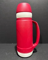 Thermos 36-100 1.0L Vacuum Insulated Flask Handle Twist Lid Red/White Complete
