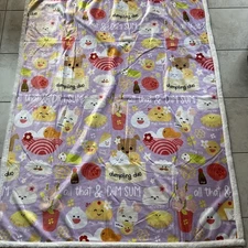 Eden In Love Hawaii Throw Blanket Food Manapua Shoyu Dim Sum Dumpling 61”x49”