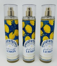 3 NEW BATH BODY WORKS FRESH AMALFI LEMON FINE FRAGRANCE MIST SPRAY LARGE 8 OZ